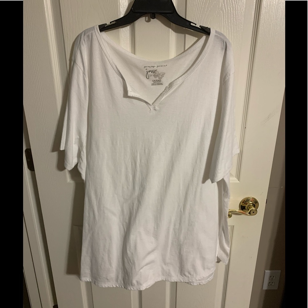 White V-Neck Tee